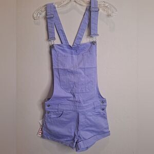 Fiorucci Lavender Overall Shorts with Adjustable Straps NWT Size 6US/ 40…